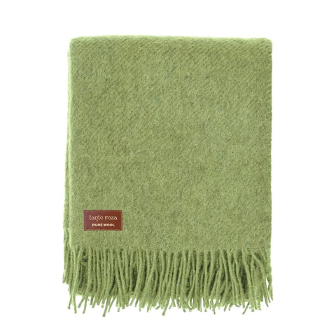Woolmark Single Single Pure Wool Blanket Green