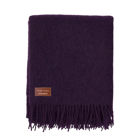 Woolmark Single Pure Wool Blanket Purple