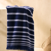 Stripe Throw Cotton Loincloth Smoked-White 100x170 cm