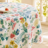 Genoa Woven Linen Stain Resistant Round Table Cloth White