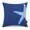 Starfish Premium Denim Nakışlı Kırlent Kılıfı 45x45 cm
