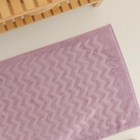 Zigzag %100 Pamuk Ayak Havlusu 50x80 cm Lila