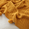 Nova Triko Throw Battaniye 130x150 cm Safran