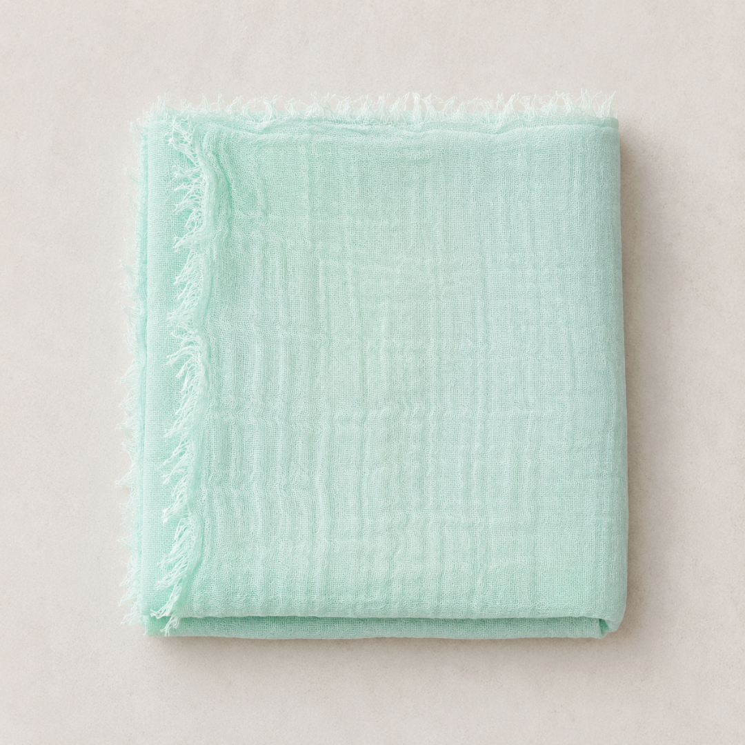Cyra 100% Cotton Shawl Blue