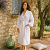 Luz Yıkanmış Keten Kimono Beyaz