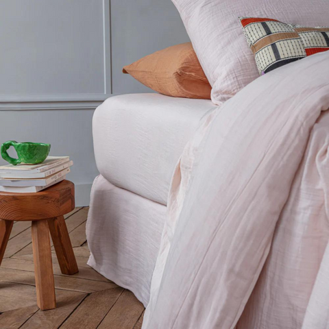 Allure Müslin Pamuk Lastikli Ara Ebat Çarşaf 140x200 cm Pudra