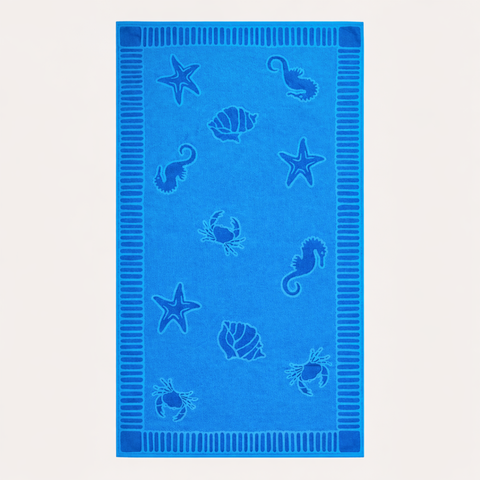 Tree Patterned Beach Towel Green
