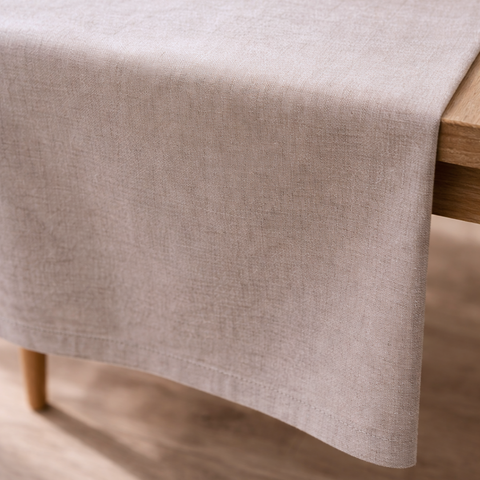 Genoa Woven Linen Stain Resistant Runner 50x150 cm Beige
