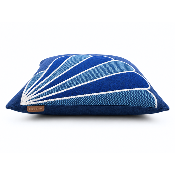 Shell Premium Kot Nakışlı Kırlent Kılıfı 45x45 cm