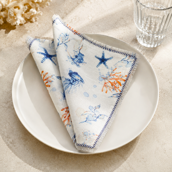 Genoa Woven Linen Stain Resistant Napkin Gray (Pack of 2)