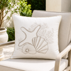 Marbella Bird Embroidered 40x40 cm Pillow Cover