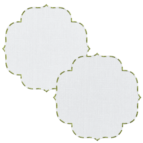Genoa Stain Resistant Linen Placemat 30x50 cm Green