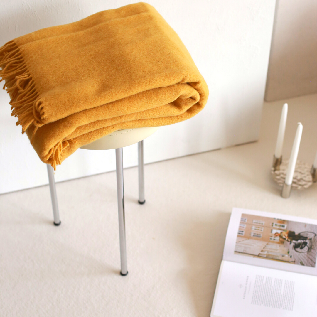 Woolmark Single Pure Wool Blanket Saffron