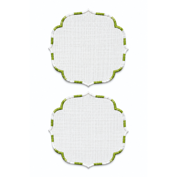 Genoa Stain Resistant Linen Placemat 30x50 cm Green