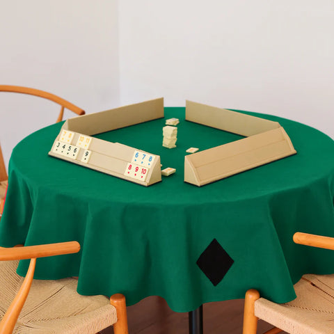 Genoa Woven Linen Stain Resistant Round Table Cloth Red