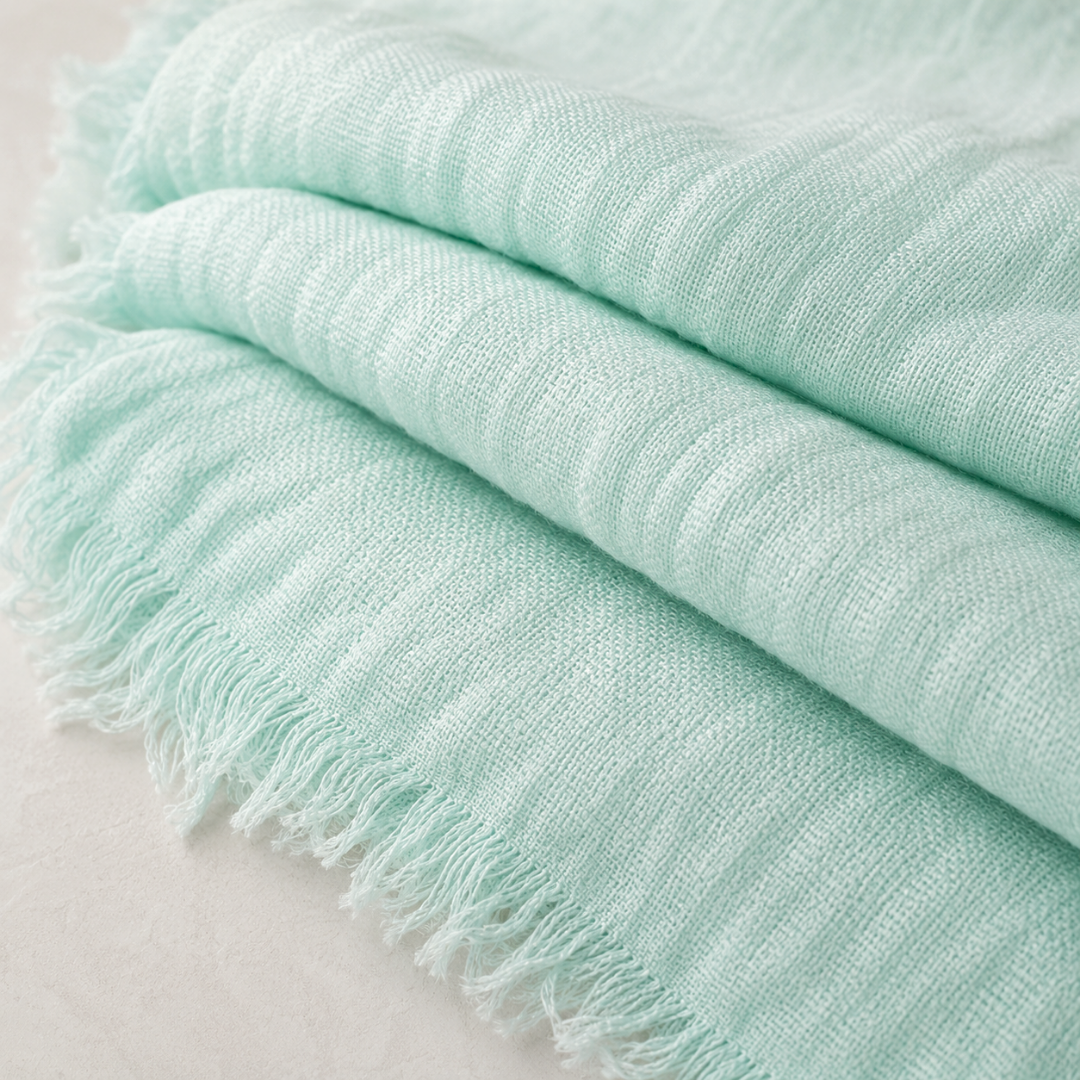 Cyra 100% Cotton Shawl Blue