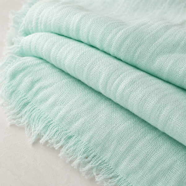 Cyra 100% Cotton Shawl Blue