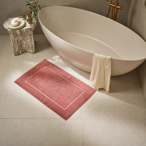 Ultra Soft Cotton Non-Slip Bath Mat 70x120 cm Dried Rose