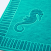 Tree Patterned Beach Towel Green