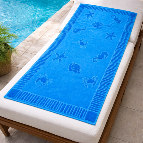 Tree Patterned Beach Towel Green