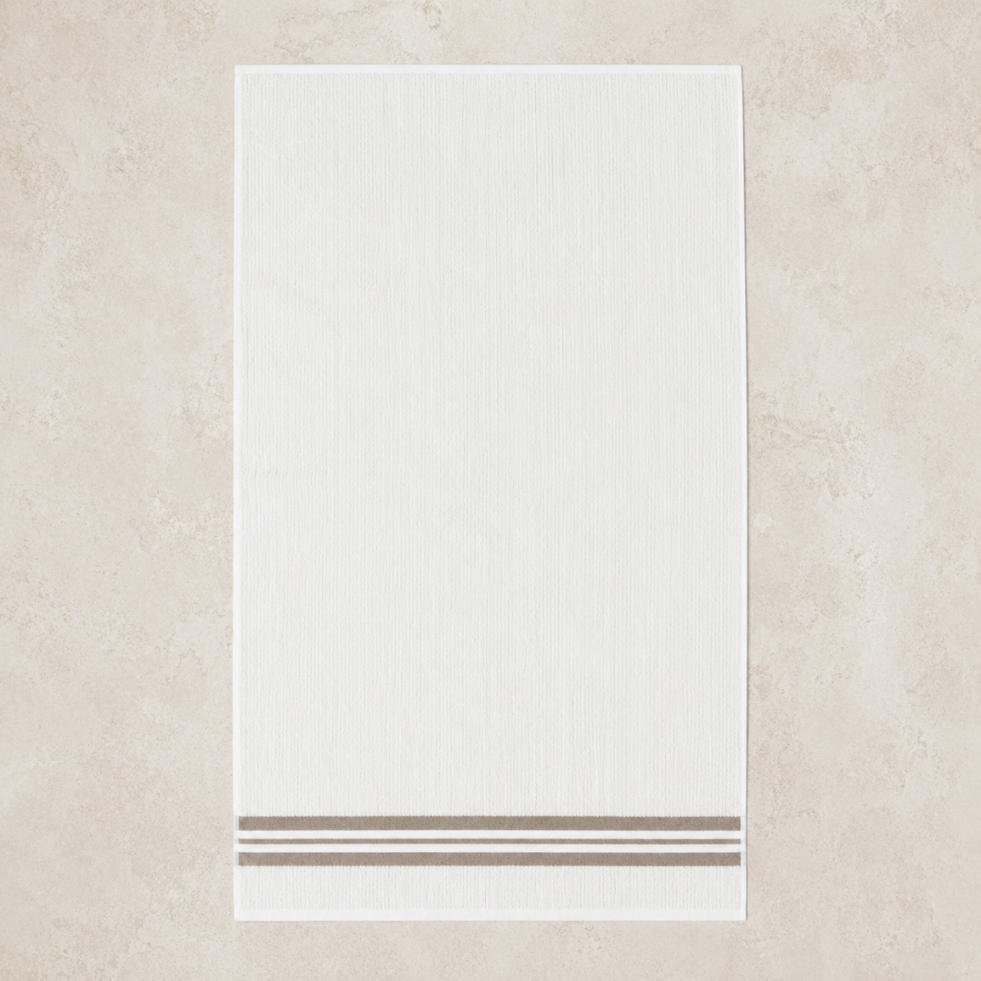 Mistral %100 Pamuk Bordür Detaylı Banyo Havlusu 80x150 cm Fildişi