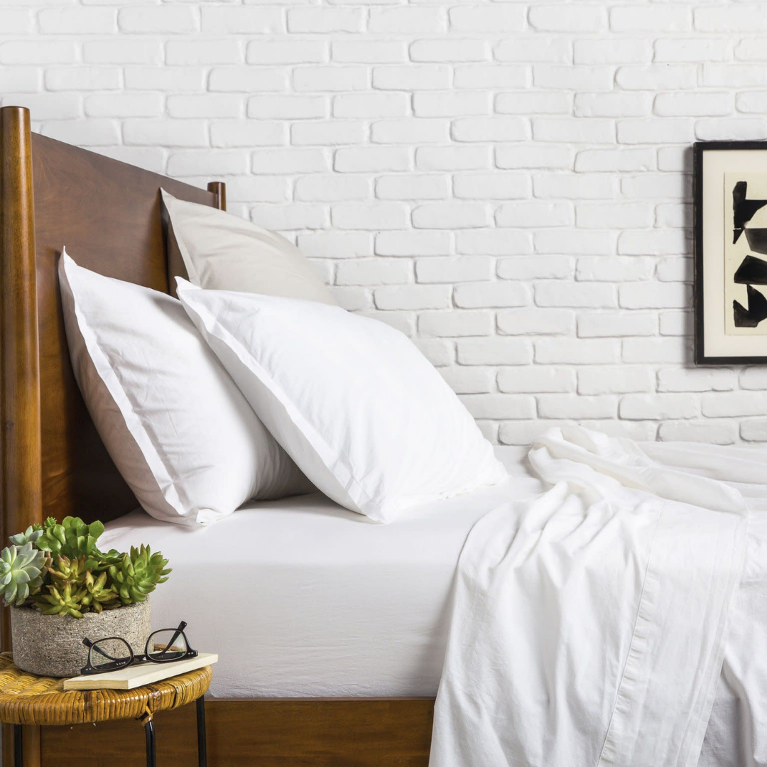 Stella 100% Cotton Ranforce Double Elastic Bed Sheet 160x200 cm White