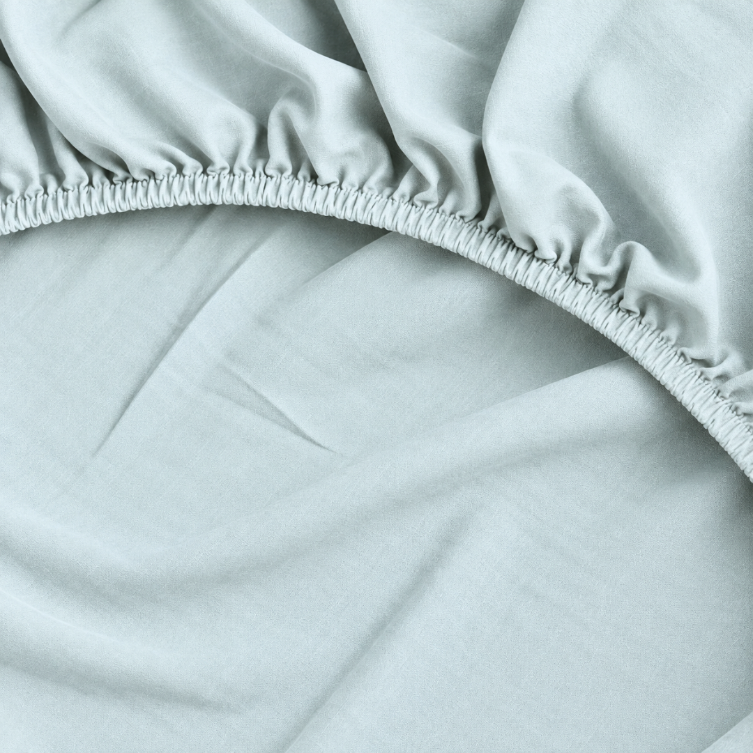 Stella 100% Cotton Ranforce Double Elastic Bed Sheet 160x200 cm Light Blue