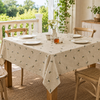 Genoa Woven Linen Stain Resistant Table Cloth White