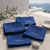 Azul Premium Kot Nakışlı Peçete Seti (4'lü Set)