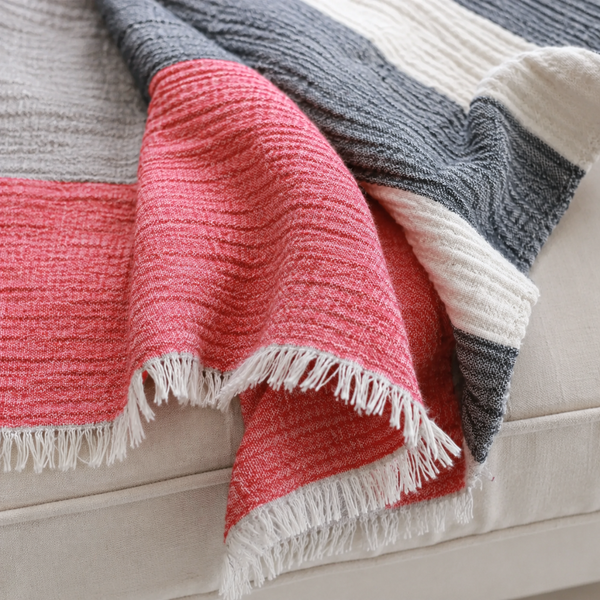 Antibes Double 4 Layer Muslin Bedspread 240x250 cm Stripe
