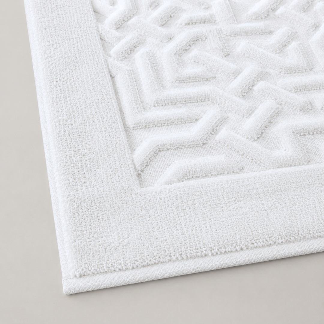 Iona Cotton Bath Mat 80x190 cm White