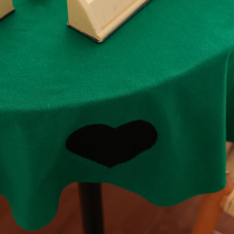 Genoa Woven Linen Stain Resistant Round Table Cloth Red