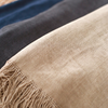 Alba 100% Cotton Throw Blanket 150x220 cm Yellow 