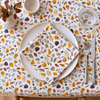 Genoa Woven Linen Stain Resistant Table Cloth White