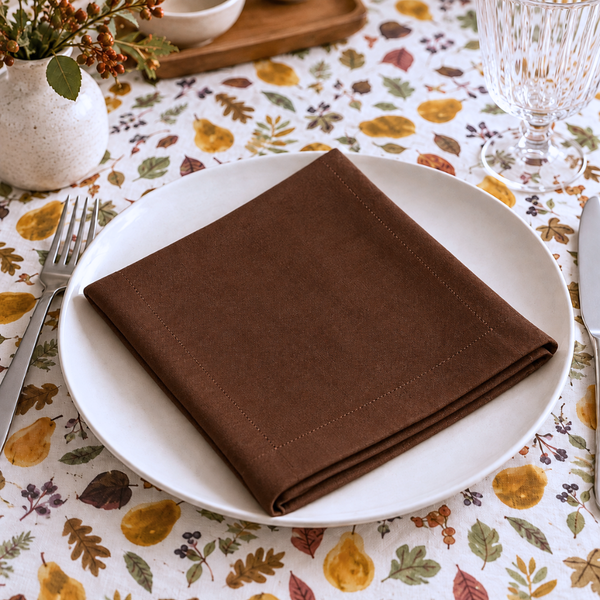 Genoa Woven Linen Stain Resistant Table Cloth White