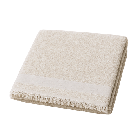 Stripe Throw Cotton Loincloth Smoked-White 100x170 cm