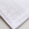 White Hole Embroidered Linen Napkin Set (Pack of 4)