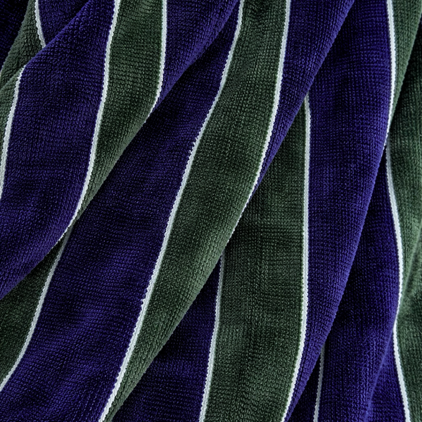 Stripe Premium 100% Cotton Men's Bathrobe Navy