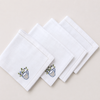 Teapot Embroidered Linen Napkin Set (Pack of 4)