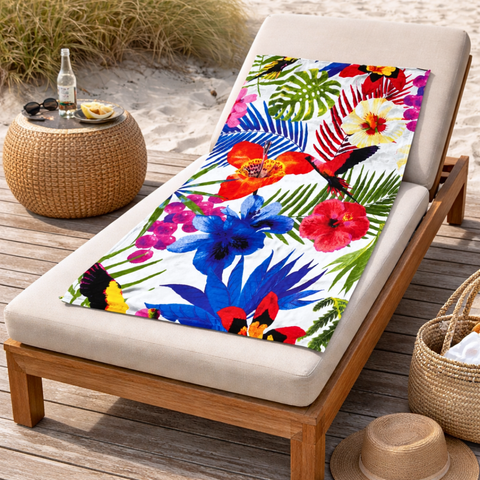 Begonia Cotton Beach Towel
