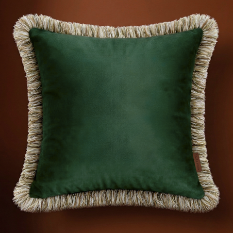 Forest Kenar Detaylı Kadife Kırlent 45x45 cm