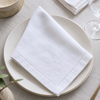Hole Embroidered Linen Napkin Set Cup (4 Pack)