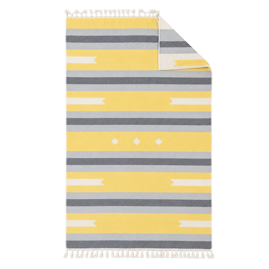Stripe Throw Cotton Loincloth Smoked-White 100x170 cm