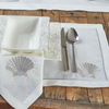 Shell Leke Tutmaz Keten Peçete 45x45 cm Gümüş (2'li Set)