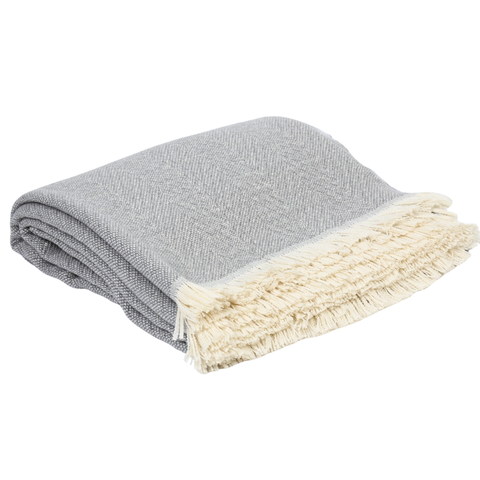 Aura Cashmere Throw Cover Smoked 