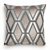 Geometric Patterned Velvet Throw Pillow Cover Mink 50x50 cm