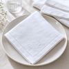 White Embroidered Linen Napkin Set (Pack of 4)