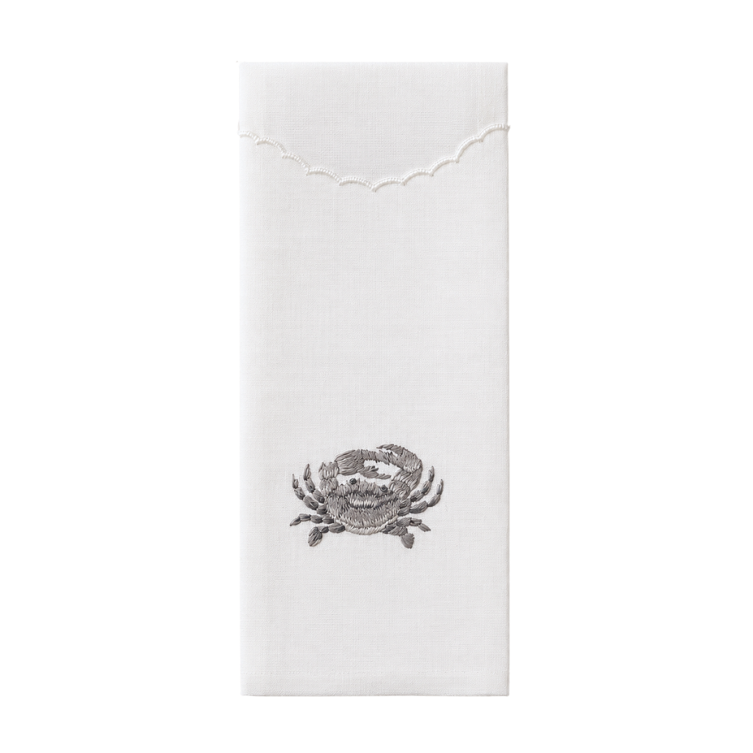 Crab Nakışlı Pamuk Kaşıklık (2'li Set)