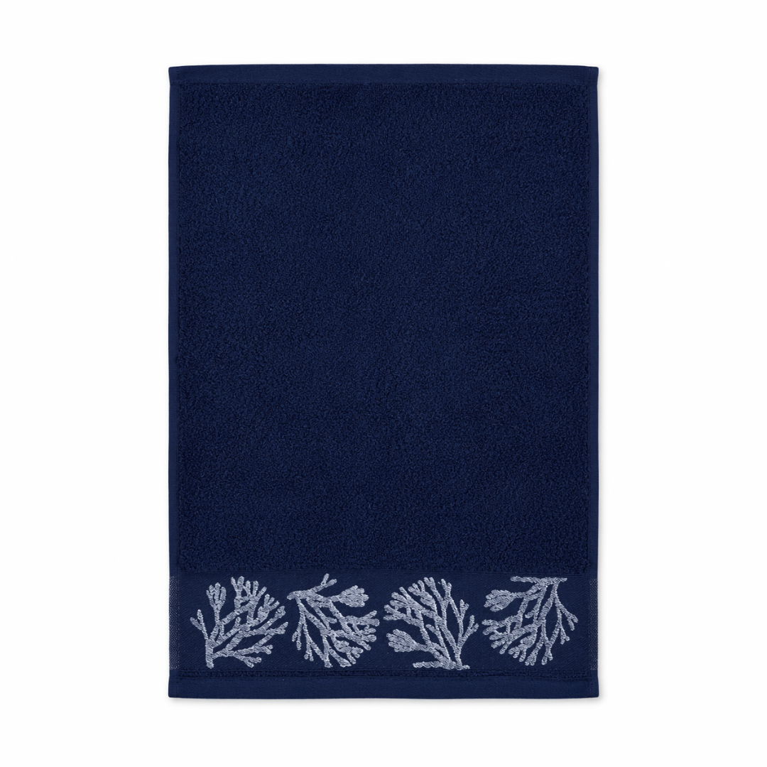 Fish Cotton Face Towel 50x90 cm Blue
