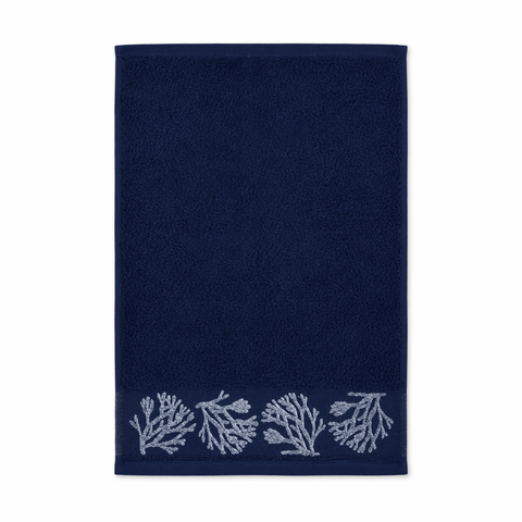 Fish Cotton Face Towel 50x90 cm Blue
